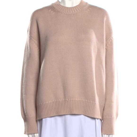 Mansur Gavriel - Merino Wool Crew Neck Sweater (Light Pink) - Picture 1 of 6